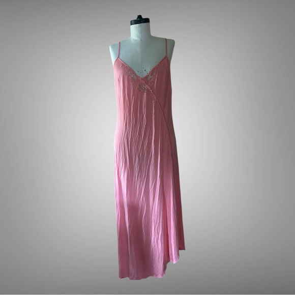 La Perla Rose Chemise with Embroidered Accents
